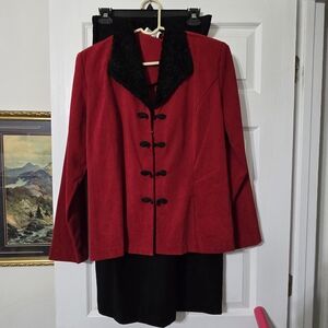 Pride And Joy Size 12 Skirt Set Suit Chic Red and Black Women's Size 12